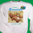 I Became A...New Baby Boy Personalized Photo Sweatshirt